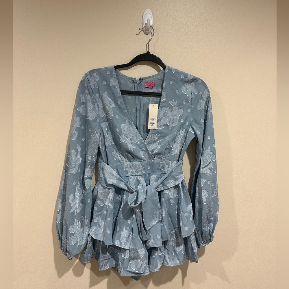 Francesca’s Floral Blue Romper